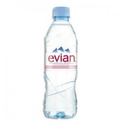 EVIAN Bouteille plastique d'eau d'1 litre minérale plate