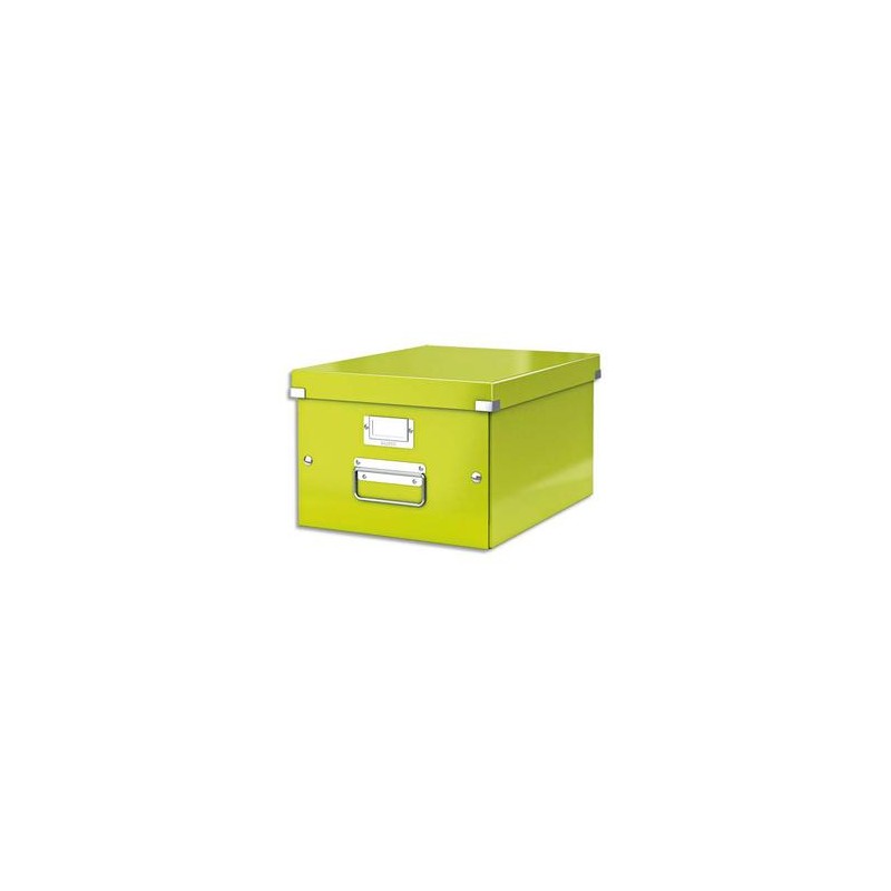 LEITZ Boîte CLICK&STORE M-Box. Format A4 - Dimensions : L281xH200xP369mm. Coloris vert Wow.