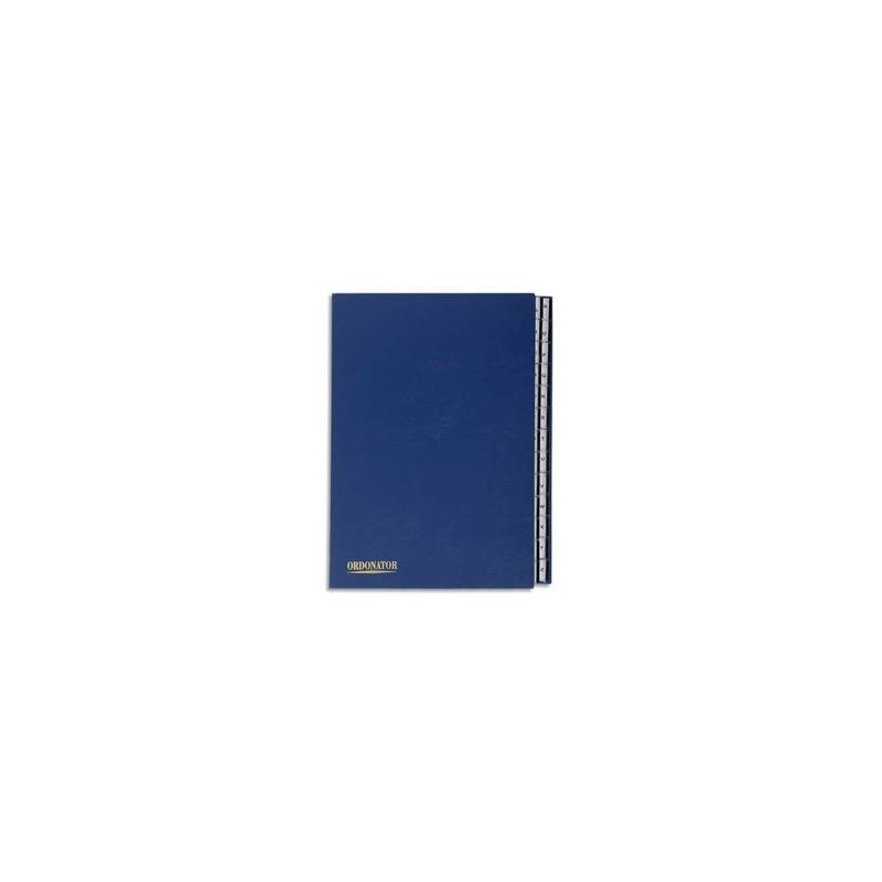 EXACOMPTA Trieur alphabétique 26 compartiments bleu, couverture