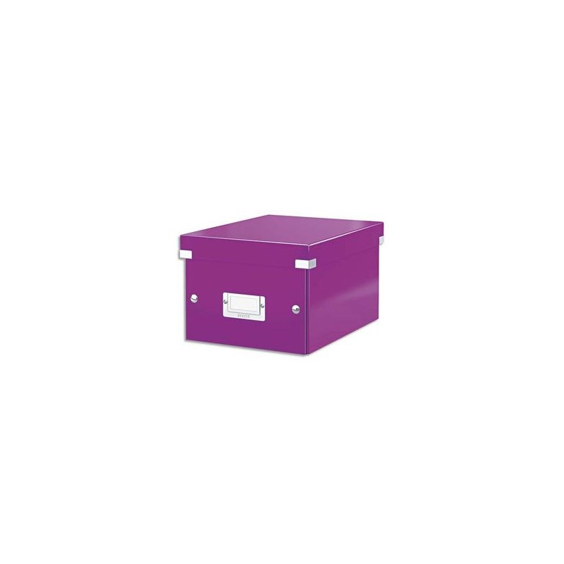 LEITZ Boîte CLICK&STORE M-Box. Format A4 - Dimensions : L281xH200xP369mm. Coloris violet.