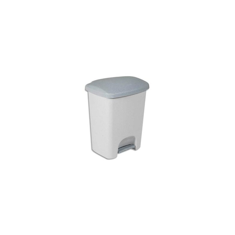 RUBBERMAID Collecteur Luna à pédale gris, capacité 25 Litres en plastique - Dim. L36,5 x H46,2 x P29,5 cm