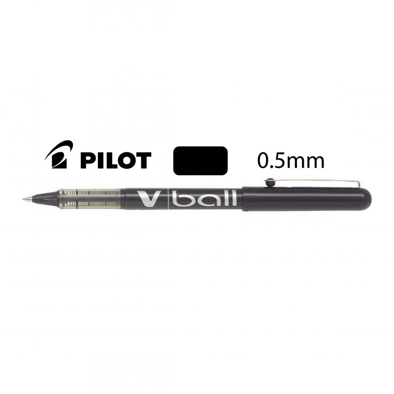 Stylo roller Pilot V-ball 0,5 mm, toute l'écriture sur