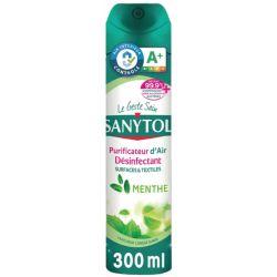 SANYTOL Désodorisant aérosol désinfectant à la menthe 300 ml