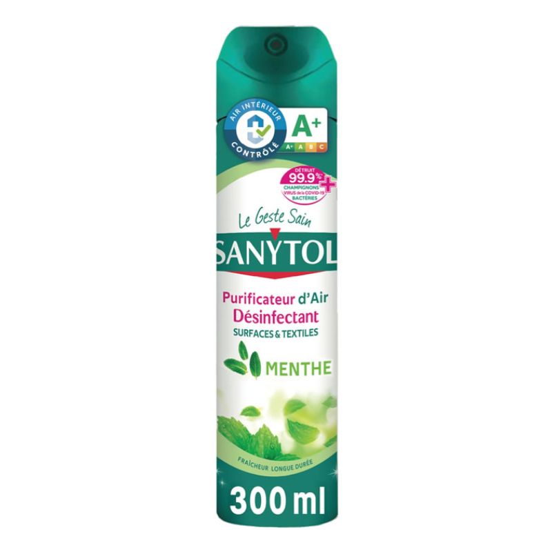 SANYTOL Désodorisant aérosol désinfectant à la menthe 300 ml