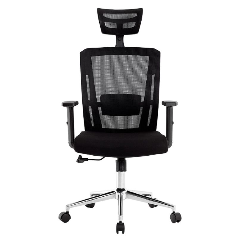 Fauteuil rotatif q-connect ergonomique q-connect appui-tete et dossier ajustables en hauteur.